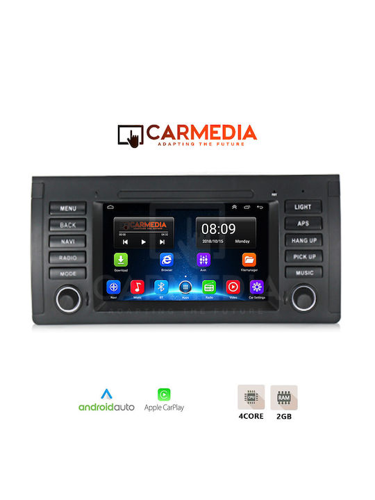 Carmedia Ηχοσύστημα Αυτοκινήτου για BMW Σειρά 5 (E39) / X5 (E53) / Σειρά 5 / X5 2002-2005 (Bluetooth/USB/WiFi/GPS/Apple-Carplay/Android-Auto) με Οθόνη Αφής 7"