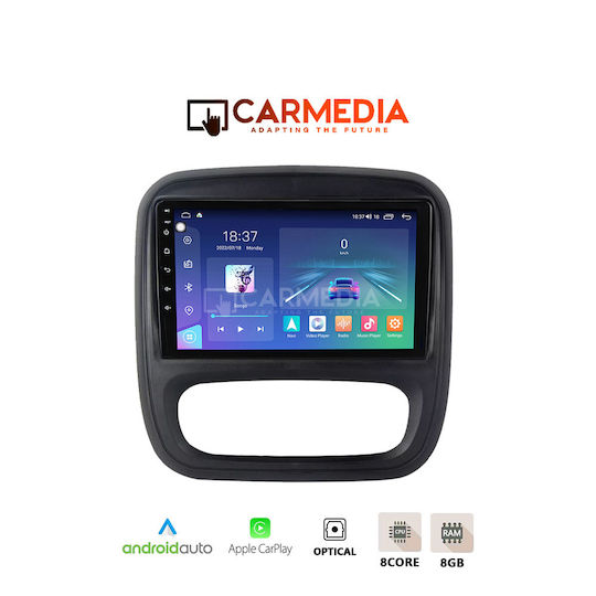 Carmedia Car Audio System for Opel Vivaro Fiat Talento Renault Trafic Nissan NV300 2014+ (Bluetooth/USB/WiFi/GPS/Apple-Carplay/Android-Auto) with Touch Screen 9"