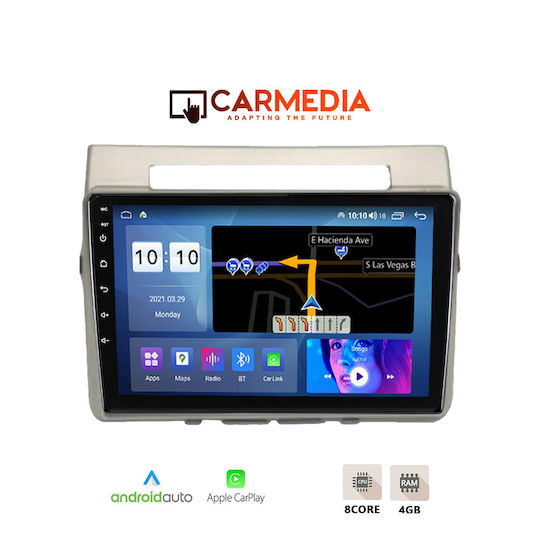 Carmedia Sistem Audio Auto pentru Toyota Corolla Verso 2004-2009 (Bluetooth/USB/WiFi/GPS/Apple-Carplay/Android-Auto) cu Ecran Tactil 9"
