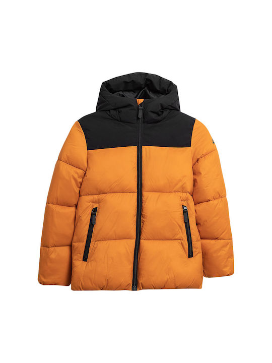 4F Kinderjacke Kurz mit Kapuze Orange