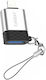 Earldom Convertor Lightning Masculin în USB-A Feminin Argintiu 1 Bucată ET-OT65