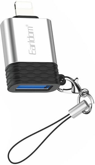 Earldom Convertor Lightning Masculin în USB-A Feminin Argintiu 1 Bucată ET-OT65