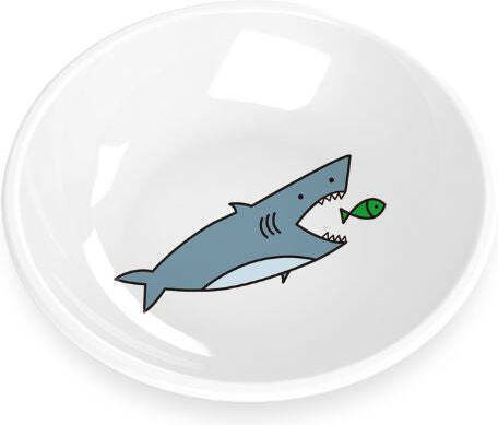 Tarhong Fun Food Shark Plastic Bowl Food for Dog & Cat 177ml