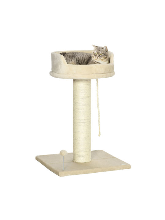 Pawhut Tree Ονυχοδρόμιο Μπεζ 55x55x83εκ.