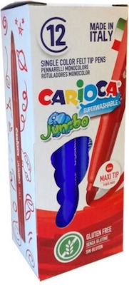 Carioca Drawing Markers Thick Blue Set 12pcs