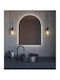 Semicircular Oglindă de Baie Lumini LED Atingere 60x80cm
