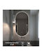 My Smart Mirror Oval Badezimmerspiegel LED Berührung 60x90cm