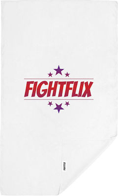 FightFlix Beach Towel White