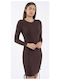 4F Mini Dress Brown
