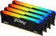 Kingston FURY Beast RGB 128GB DDR4 RAM с Скорост 3200 за Настолен Компютър
