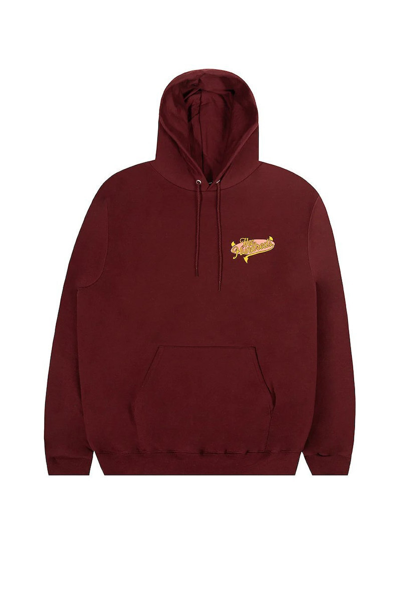 The hundreds hoodie burgundy outlet