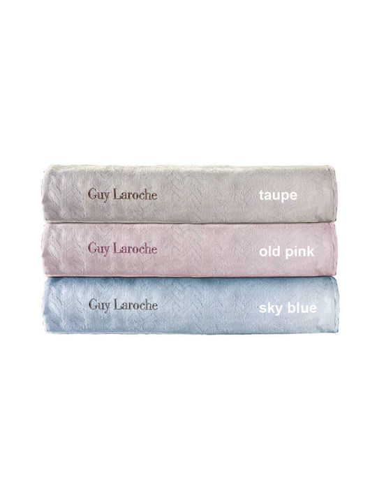 Guy Laroche Drift Blanket Double 230x260cm Old Pink
