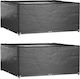 vidaXL Waterproof Couch Cover Black 205x205x90cm 2pcs