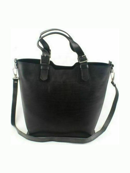 Kouros Kouros-δερμάτινη Leather Women's Bag Shoulder Black