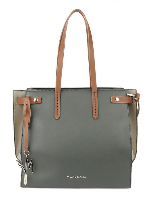 Manila Grace Damen Tasche Schulter Khaki