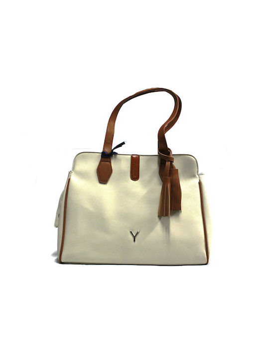 Yves le Cuir Damen Tasche Hand Beige