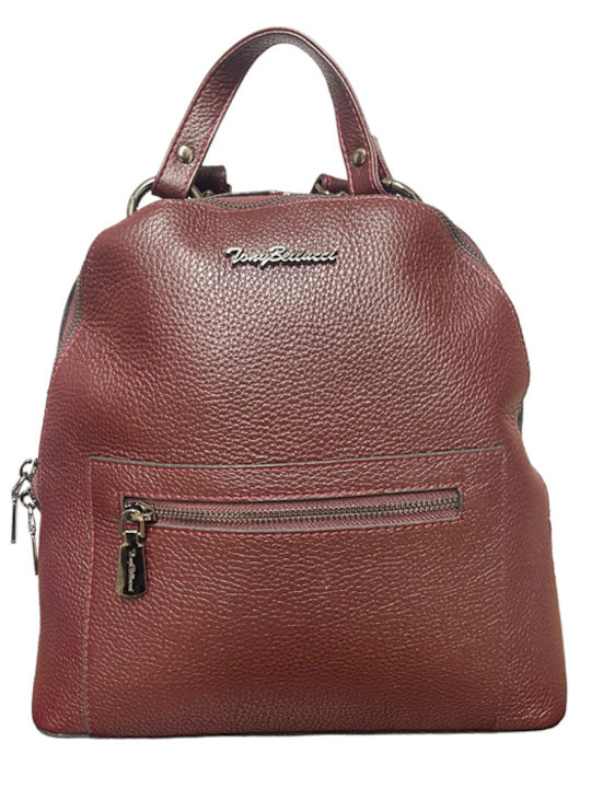 Tony Bellucci 0220.1905-μπορντω Leather Women's Bag Backpack Burgundy
