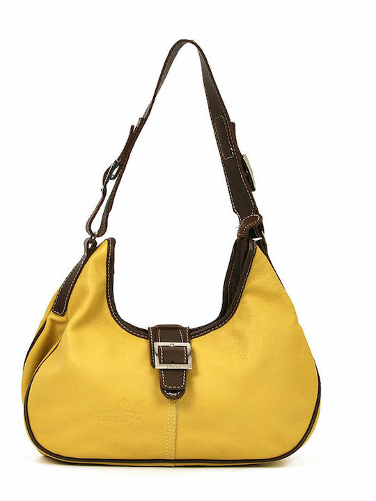 Leder Damentasche Handtasche Gelb