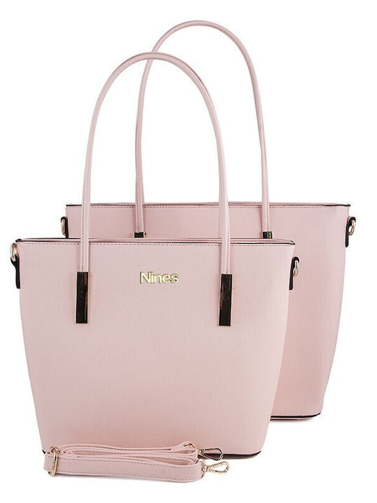 Nines Set Women's Bag Shopper Shoulder Pink