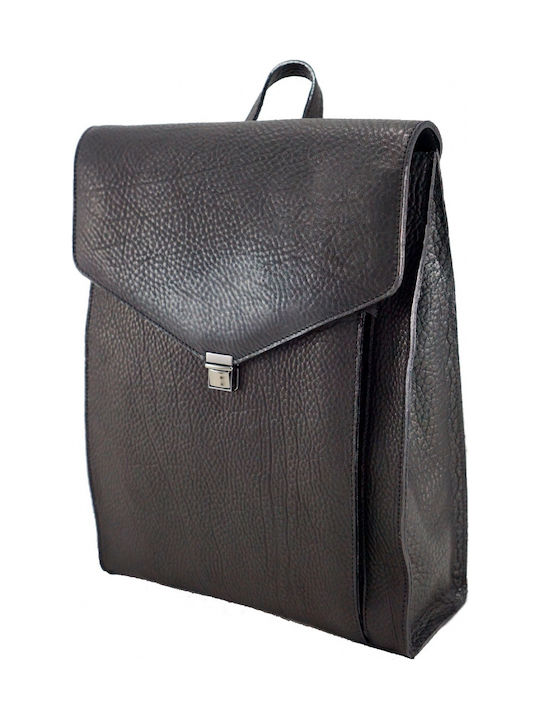 Mybag 200 Δερμάτινη Γυναικεία Τσάντα Πλάτης Μαύρη
