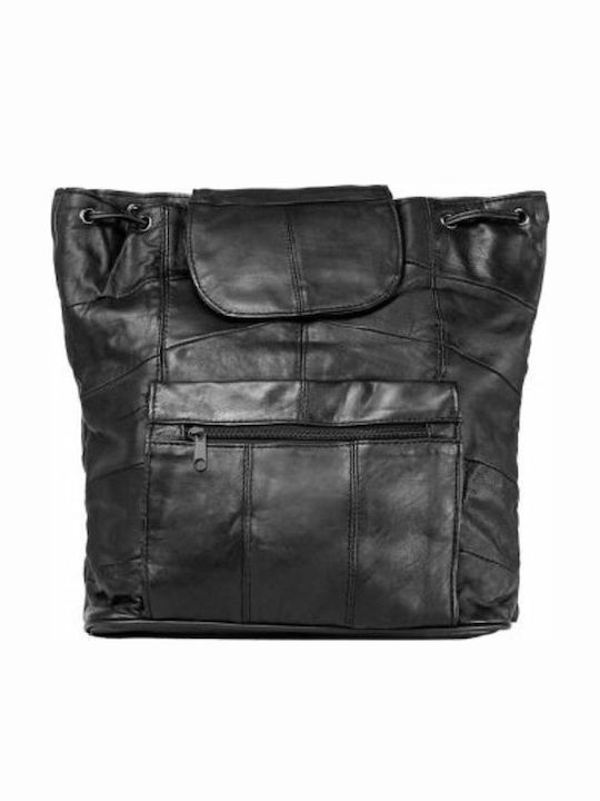 -leather Leather Women's Bag Backpack Black