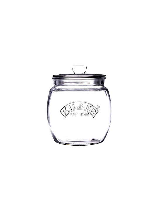 KIlner Βάζο Γενικής Χρήσης με Καπάκι Γυάλινο Διάφανο 850ml