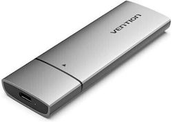 Vention Θήκη για Σκληρό Δίσκο M.2 SATA III με σύνδεση Type-C σε Γκρι χρώμα