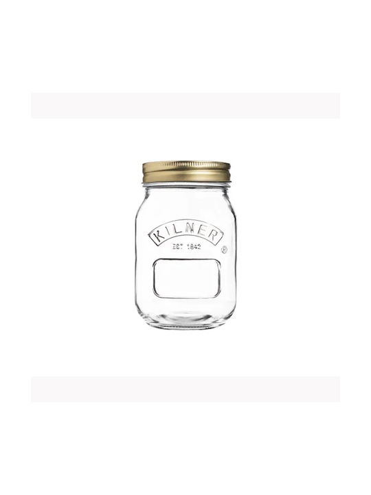 KIlner Vase General Use with Lid Glass Transparent 500ml
