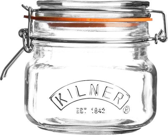 KIlner Ваза за Кафе / Обща Употреба с Херметически Затворен Капак Стъклена Прозрачна 500ml