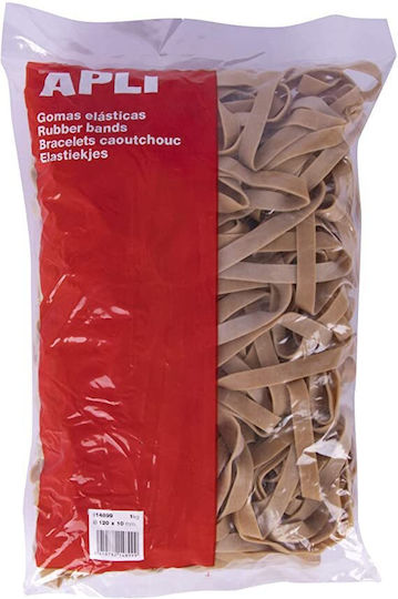 Apli Gummibänder Verpackung Breite mit Durchmesser 10mm Braun 1000gr Apli Gummibänder Verpackung Breite mit Durchmesser 10mm Braun 1000gr