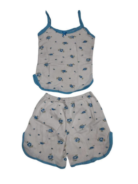 Tres Chic Summer Women's Pyjama Set Light Blue