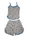 Tres Chic Summer Women's Pyjama Set Light Blue