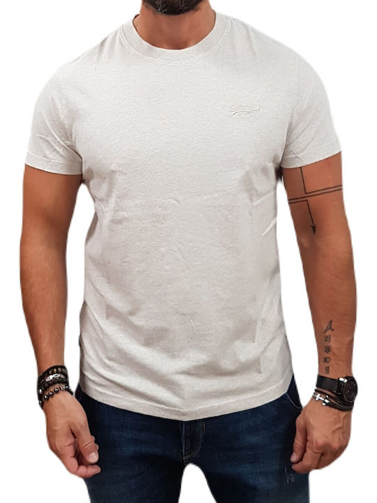 Superdry Ανδρικό T-shirt Κοντομάνικο Μπεζ