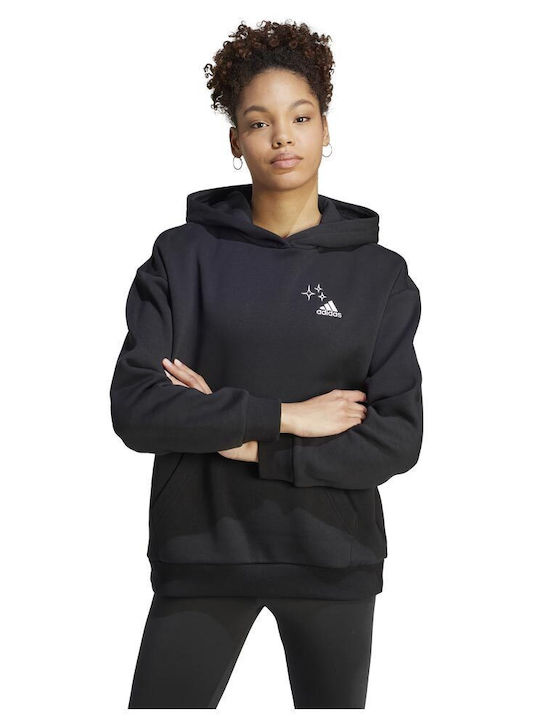 Adidas Hanorac pentru Femei Cu glugă Negru