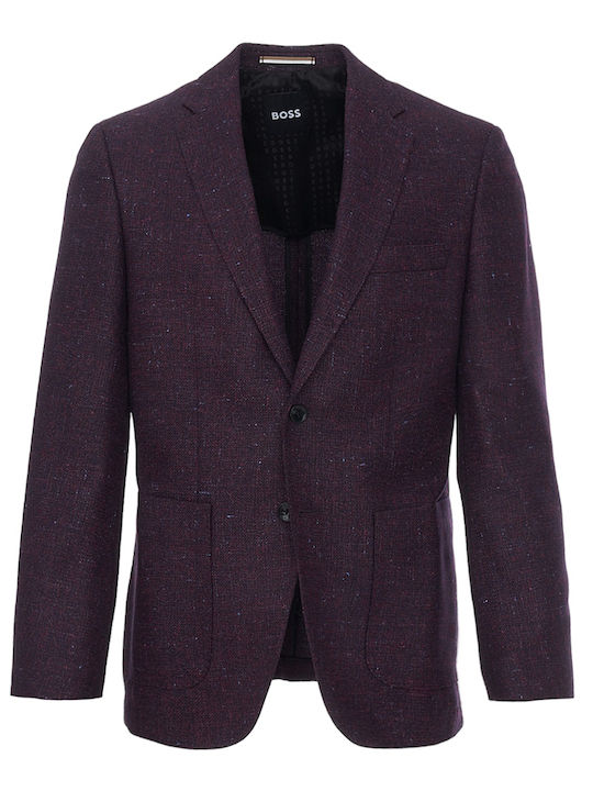 Hugo Boss Men's Suit Jacket Burgundy