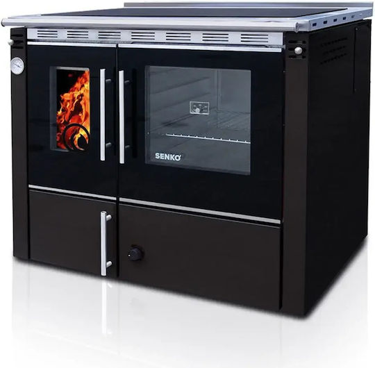 Senko C-35 Premium Metallic Wood Stove Radiator with Oven 35kW Bordeaux