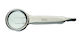 Eyebrow Tweezer with Straight Nose and Lens Silver