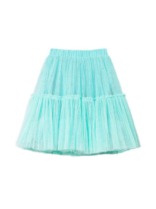 Twinset Fustă Plisată de Copii din Tulle Verde