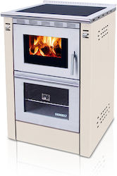Senko SG-60 Metalic Soba pe lemne cu Cuptor 7.5kW Bej