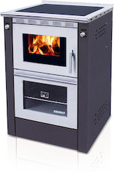 Senko SG-60 Metalic Soba pe lemne cu Cuptor 7.5kW Gri