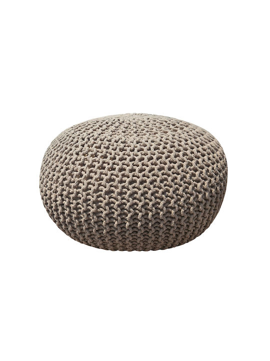 Bean Bag Stool Poof Beige. 70x70x45cm