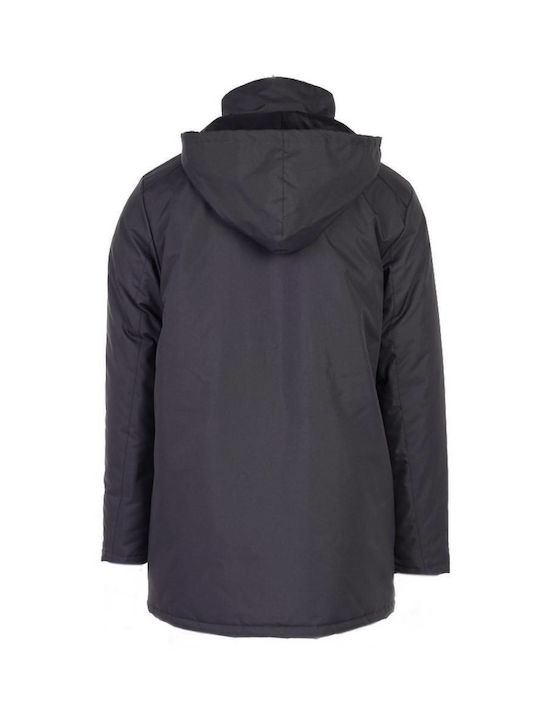 About Basics Fleece Work Jacket Hooded Black