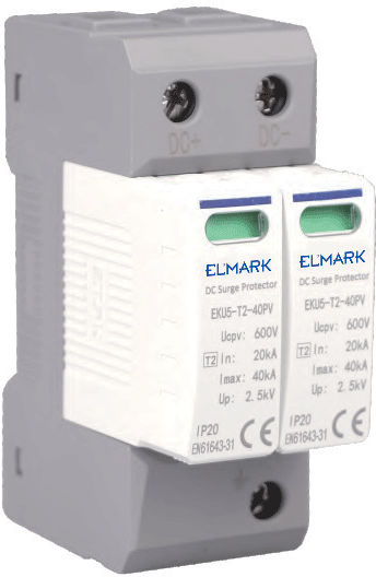 Elmark Spd 2-Poles Inspired T2 Panel Lightning Protection 40kA