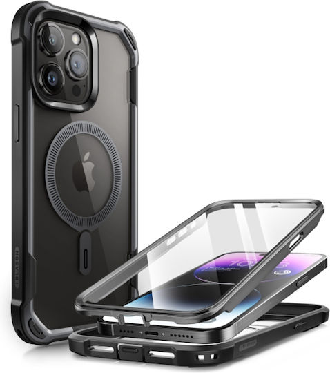 Supcase Ares 360 Full Cover Plastic / Silicone / Tempered Glass 2mm Black (iPhone 15 Pro)