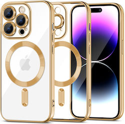 Tech-Protect Magshine Umschlag Rückseite Silikon Gold (iPhone 15 Pro Max)