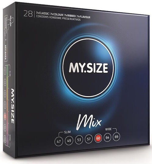 My Size Condoms Mix 60mm 28pcs 60mm Natural Vegan