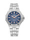 Edox Delfin Ανδρικό Ρολόι 38mm Μπαταρίας με Ασημί Μεταλλικό Μπρασελέ