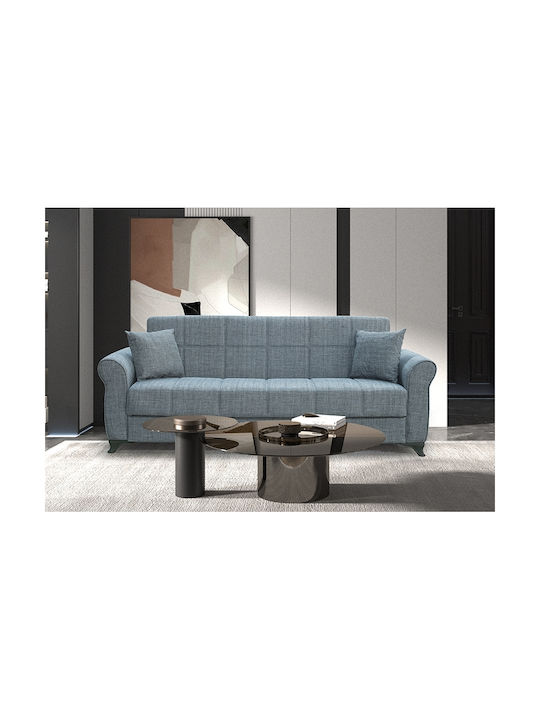 Lena Dreisitzer Sofa Bett Grau 210x80x75cm