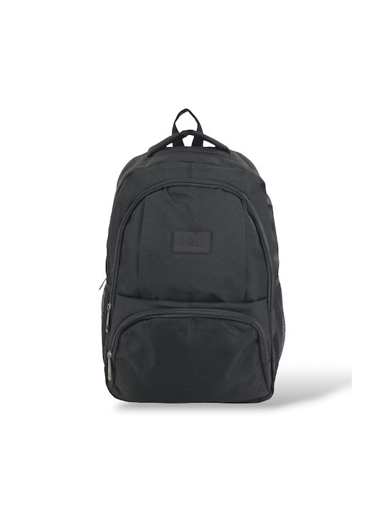 R&J Fabric Backpack Black 27lt