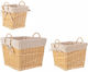 Bizzotto Decorative Basket Garden Wooden 44cmx44cmx36cm 3pcs 0415530